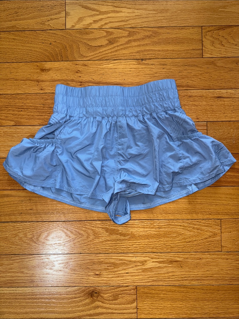 Free People Movement Light Blue Get Your Flirt On Shorts